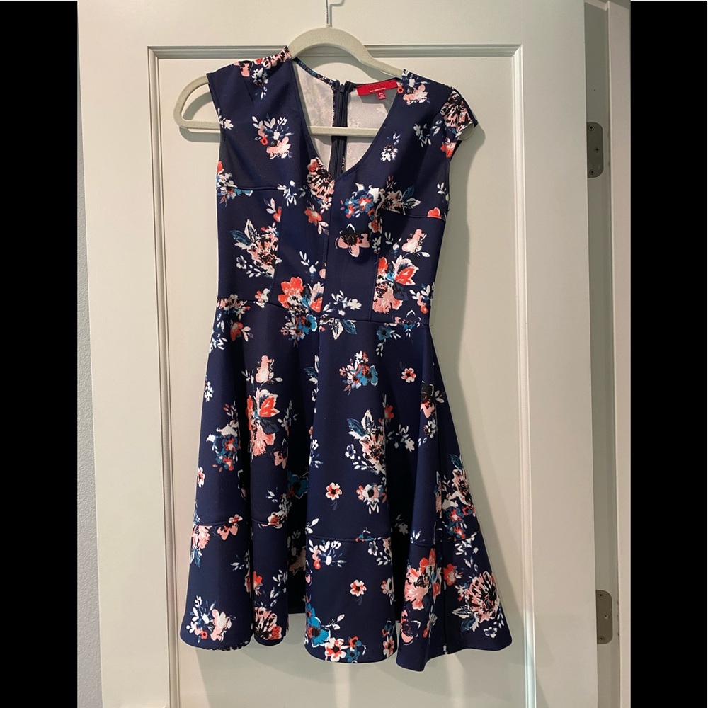 Blue floral dress Saks Fifth Avenue
